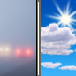 Sunday: Patchy Fog then Mostly Sunny